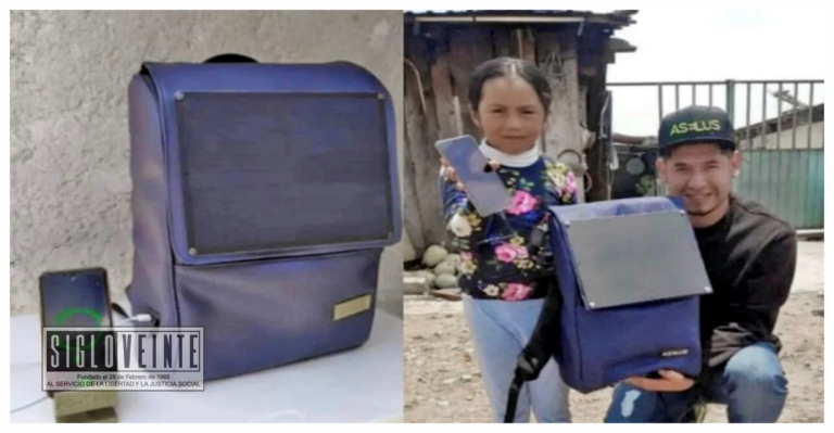 Mexicano crea mochila de piel de nopal y con cargador solar