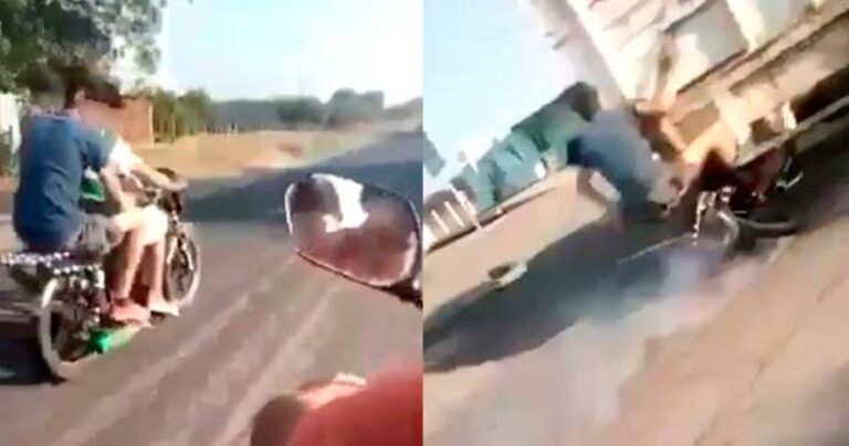 Muere motociclista al chocar cuando jugaba carreras en la carretera Buenavista-Aguililla