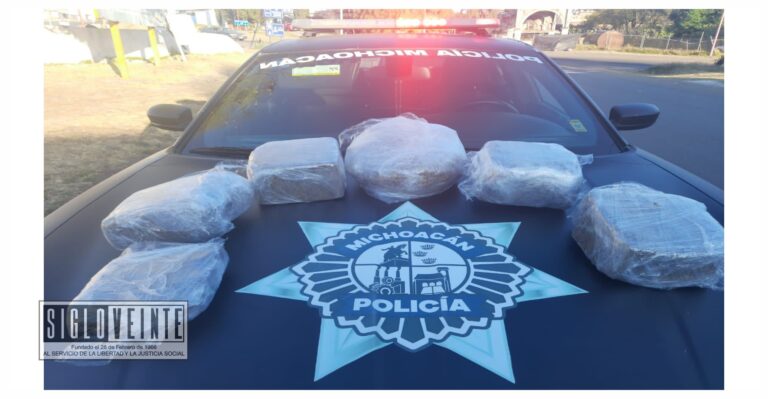 Aseguran más de 12 kilos de marihuana y un vehículo robado