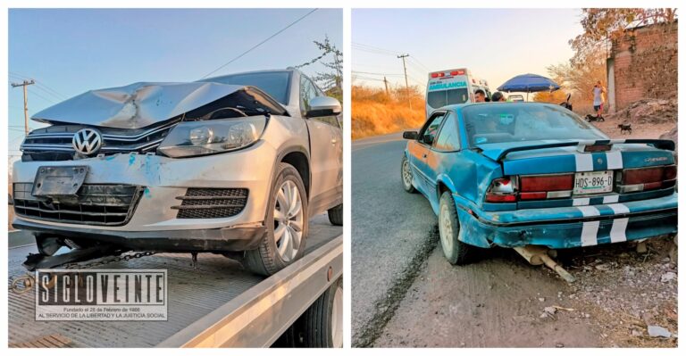 Chocan dos vehículos en la salida a Purechucho