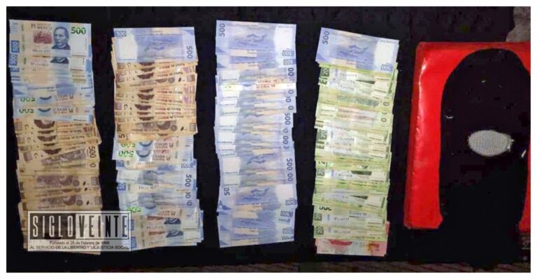 Detiene a menor de edad con más de 60 mil pesos de presunta procedencia ilícita