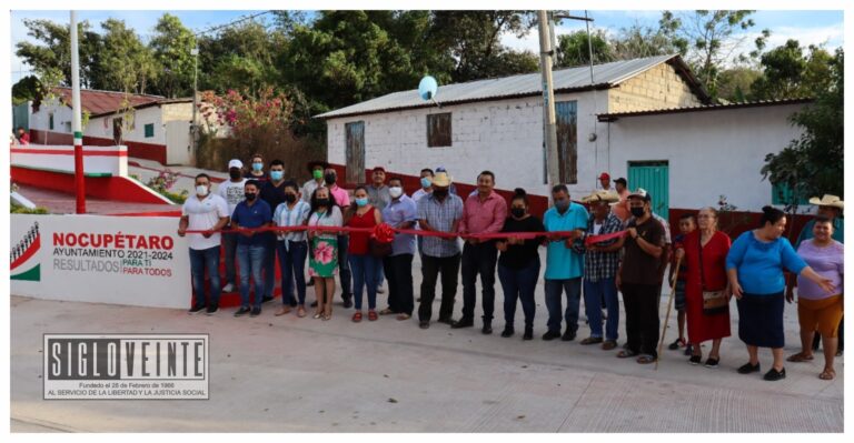 Gonzalo Nares inaugura pavimentación en la cabecera municipal de Nocupétaro