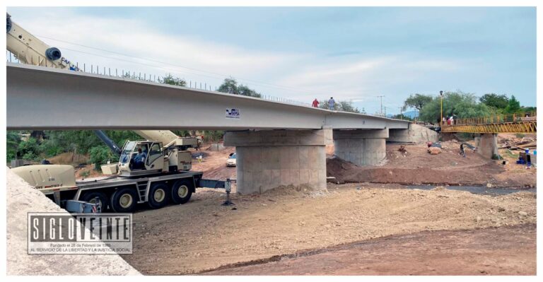 La construcción del puente de Tziritzícuaro presenta 90 por ciento de avance