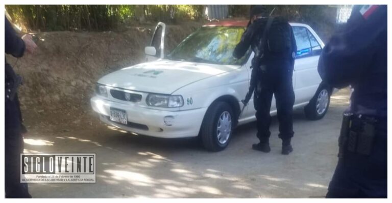 Ultiman a balazos a taxista en Curungueo