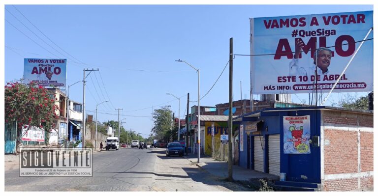 Aparecen en Huetamo y otros puntos de la región, anuncios con la imagen de AMLO promoviendo la revocación de mandato