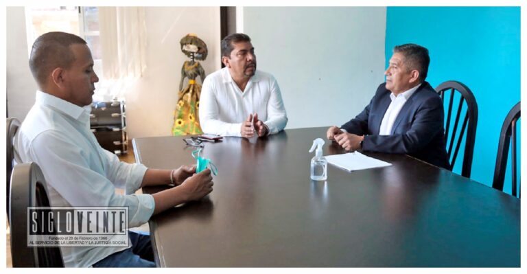 Secretario de la SSP sostiene reunión con Cornelio Ríos alcalde de Benito Juárez
