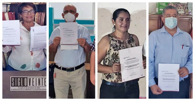 Toman posesión los nuevos titulares del Registro Civil de Huetamo, San Jerónimo, San Lucas y Riva Palacio