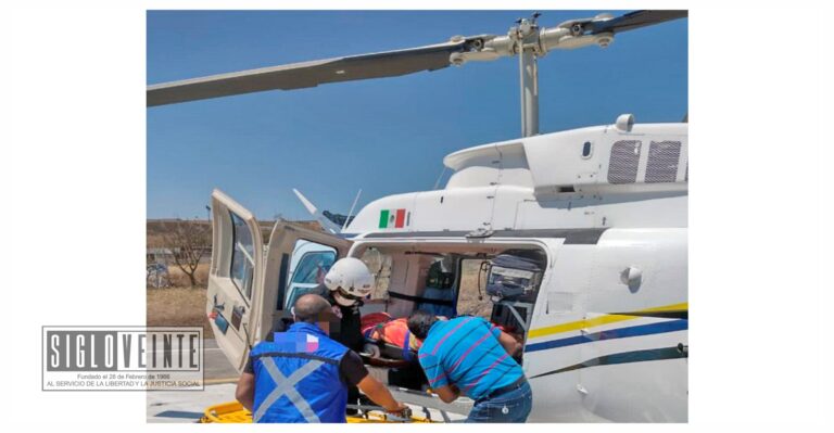 Ante emergencia médica, Servicios Aéreos traslada a menor de edad al Hospital Infantil de Morelia