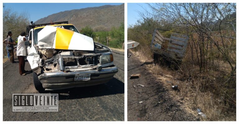 Dos camionetas chocan por alcance cerca de Chumbítaro, no hay lesionados