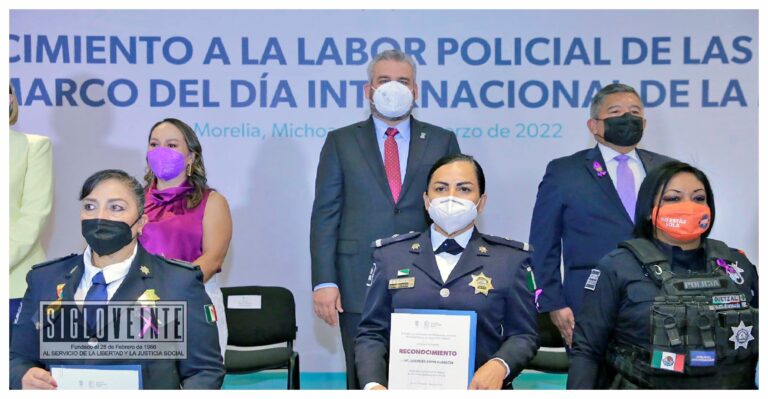 Reconoce el gobernador a mujeres policía comprometidas por un Michoacán más justo