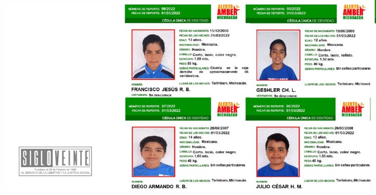 Reportan la desaparición de 4 menores de un albergue del DIF estatal en Tarímbaro