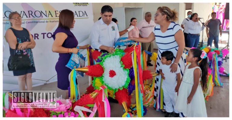 DIF de Huetamo entrega 100 piñatas para el festejo del Día del Niño