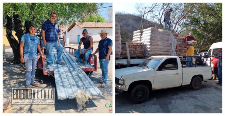 Gobierno de Carácuaro entrega cemento y láminas para elevar la calidad de vida de los que menos tienen