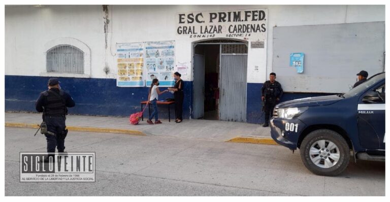 Instalan operativo permanente de vigilancia en escuelas de Nocupétaro