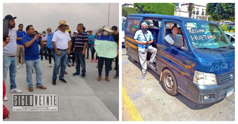 Maestros de la CNTE Michoacán inician caravana hacia la Ciudad de México
