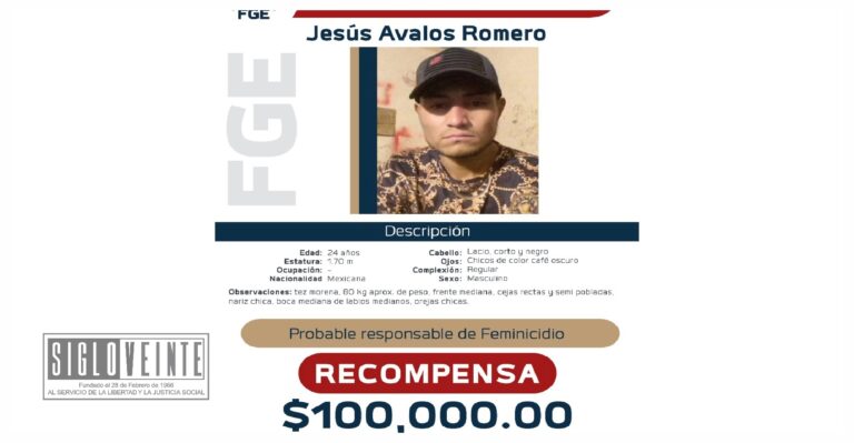 Ofrece la FGE recompensa para detener a Jesús Ávalos Romero, presunto responsable del feminicidio en Tacámbaro de una menor de 3 años de edad