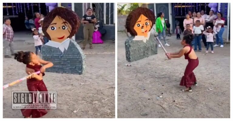 Pequeña hace su fiesta con el tema de Selena y rompe piñata de Yolanda Saldívar