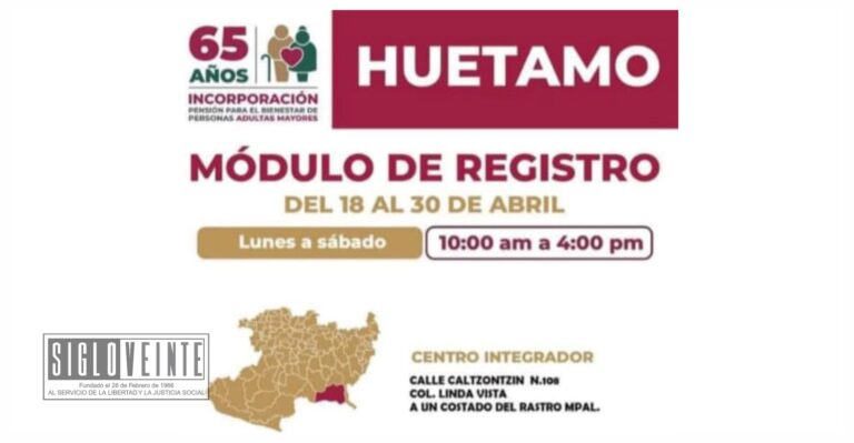 Reinicia Bienestar región Huetamo la incorporación a la Pensión para Adultos Mayores