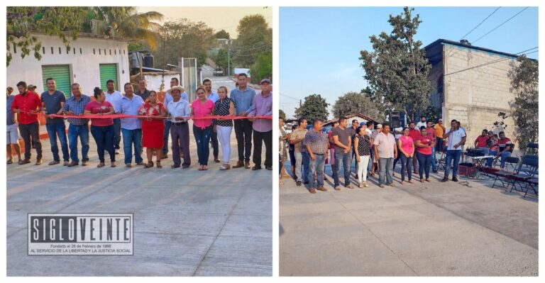 Con recursos municipales, alcalde de Nocupétaro inaugura la pavimentación de dos importantes calles
