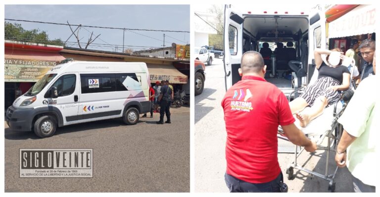 Taxi atropella a joven mujer en la Avenida Madero Sur de Huetamo