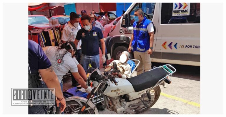 Un hombre de la tercera edad fue atropellado en el centro de Huetamo