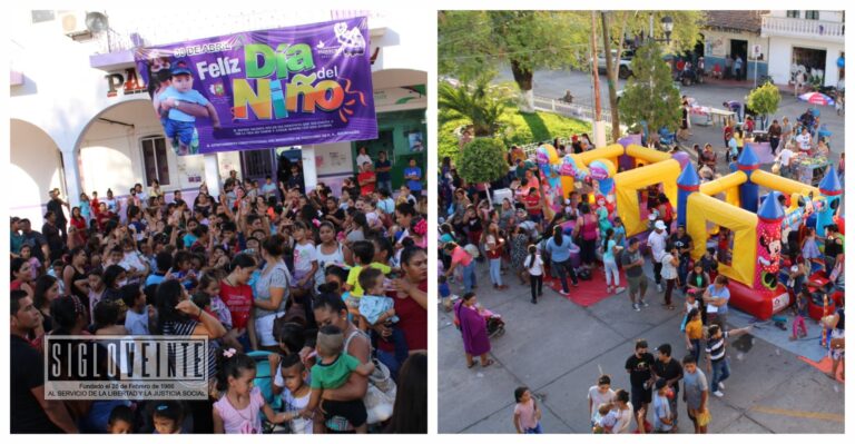 Pequeños de Tiquicheo disfrutan de la celebración por el Día del Niño