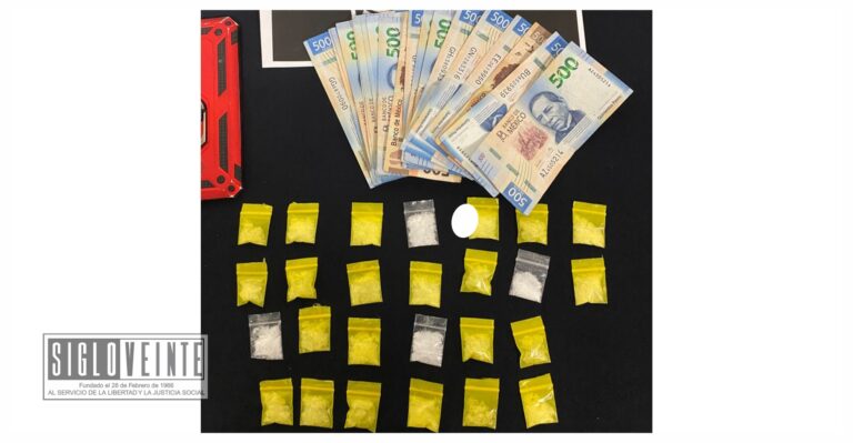 Policía Michoacán detiene a uno en posesión de 26 dosis de droga y dinero en efectivo