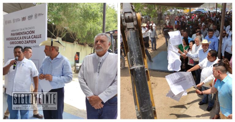 Ramírez Bedolla y Gonzalo Nares Gómez dan banderazo de inicio a la pavimentación de la calle Gregorio Zapién de Nocupétaro