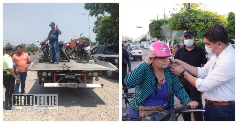 Saldo positivo los operativos hacía motociclistas por la Delegación de Tránsito y Movilidad del Estado en coordinación con Ayuntamiento de Huetamo