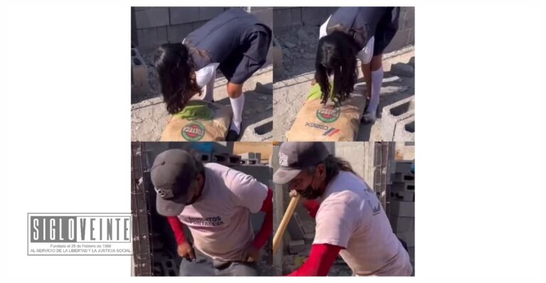 VIDEO | Trabajador de la construcción llevó a su hija a «la obra» para que deje de hacer TikTok´s