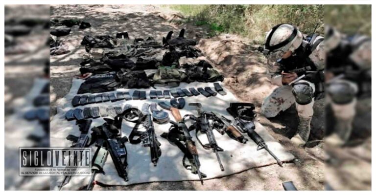 Ante la presencia del Ejército, grupo armando abandona arsenal y granadas en la carretera San Antonio de Las Huertas-Nocupétaro