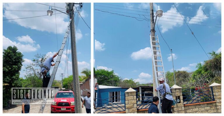 Ayuntamiento de Carácuaro rehabilita alumbrado público en colonias y barrios de Paso de Núñez