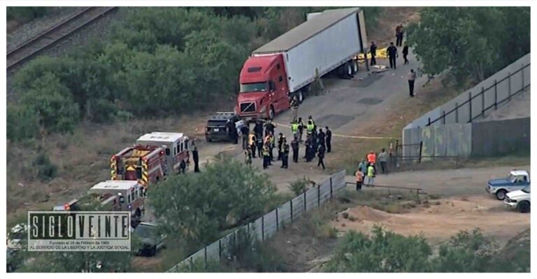 En San Antonio, Texas hallan muertos a 46 migrantes en el interior de un tráiler, entre ellos 4 menores