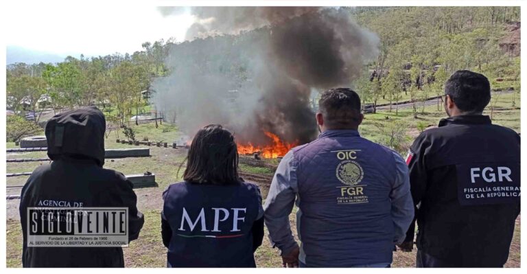 FGR y SEDENA incineran más de tonelada y media de droga en Michoacán