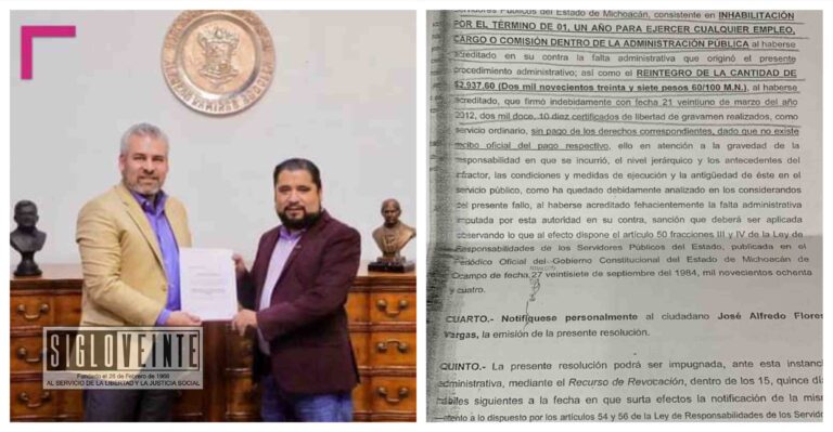Pese a inhabilitación, José Alfredo Flores Vargas fue nombrado funcionario público por el gobernador Ramírez Bedolla