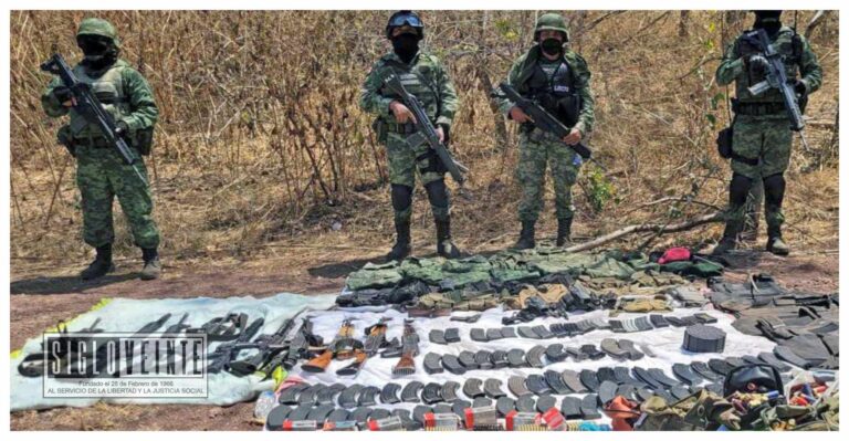 Ejército Mexicano decomisa en Michoacán 116 armas largas y 26 granadas durante el mes de junio