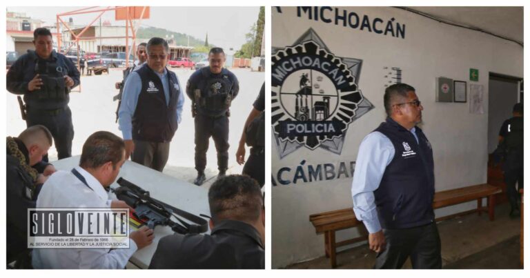 El titular de la SSP de Michoacán encabeza supervisión de operaciones de la Dirección de Seguridad Pública en Tacámbaro