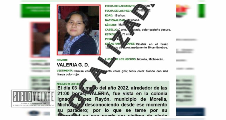 En Guerrero fue encontrada una adolescente reportada como desaparecida en Morelia