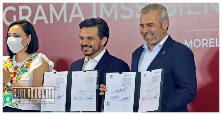 Firman autoridades del gobierno federal y estatal acuerdo para ampliar el Programa IMSS-Bienestar en Michoacán, se invertirán mil 612 millones de pesos