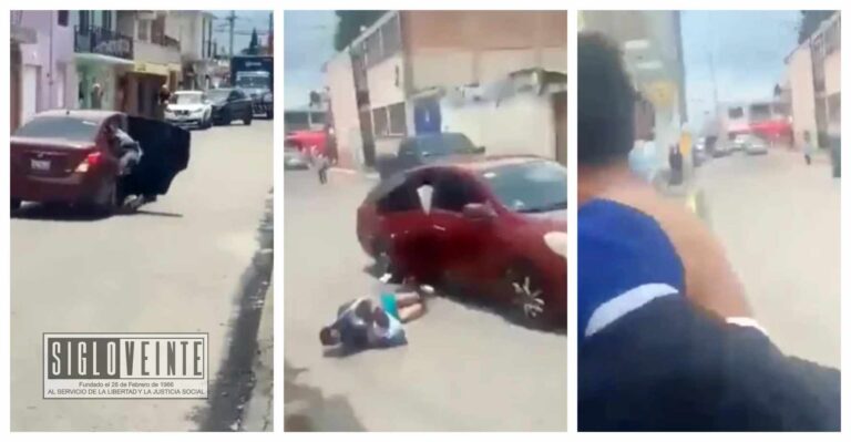 Joven se lanza de auto en movimiento para evitar secuestro en el Estado de México