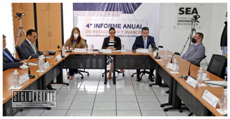 La Fiscalía Especializada en Combate a la Corrupción de Michoacán informa que 173 servidores públicos son investigados