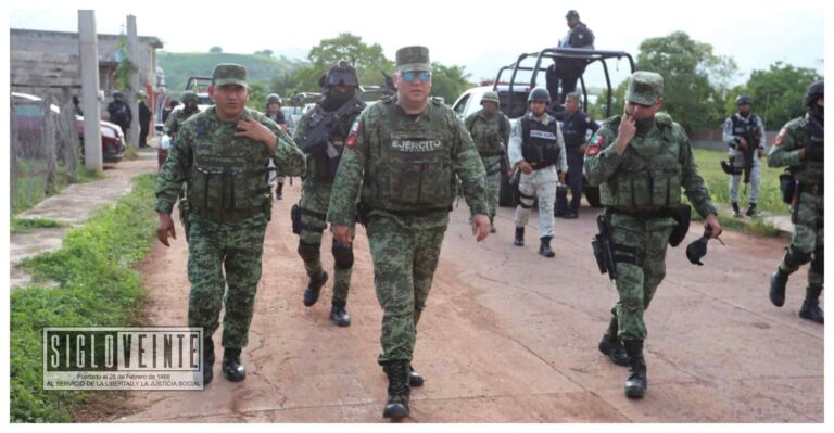 Amaneció Tuzantla con fuerte presencia de fuerzas federales y estatales, apoyados por policía municipal