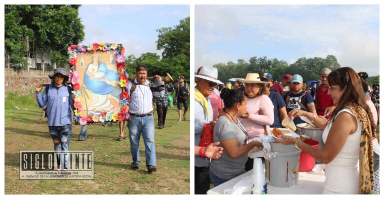 Autoridades municipales de Tiquicheo apoyan a los peregrinos que acuden al santuario de la Virgen de la Inmaculada Concepción de San Lucas