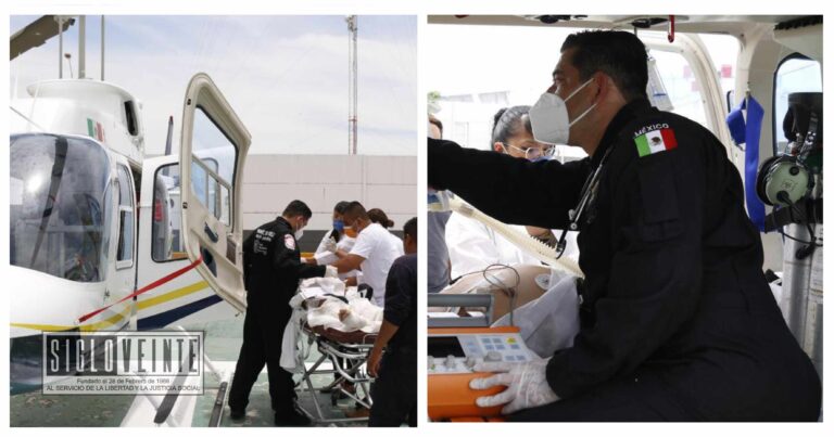 De urgencia trasladan de Huetamo a Morelia a bebé nacida prematuramente y un señor con enfermedad vascular cerebral
