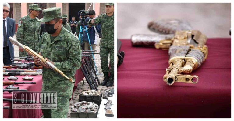 Ejército Mexicano destruye mil 274 armas de fuego decomisadas, algunas eran de oro