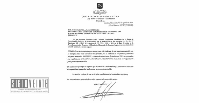 El diputado morenista Fidel Calderón Torreblanca, ordena la repartición de dos millones de pesos adicionales cada mes entre sus compañeros legisladores