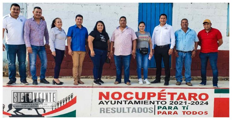 Encabeza alcalde de Nocupétaro la inauguración de la calle Ignacio Mejía de la cabecera municipal