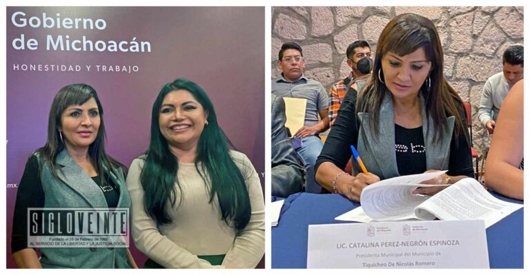 Firma Ayuntamiento de Tiquicheo convenio para la aplicación del programa Reencuentro Familiar del gobierno estatal