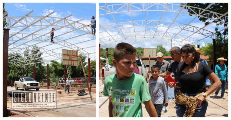 Gobierno de Tiquicheo sigue apostando a la educación, supervisa la construcción de un techo elevado en Zirucuaro