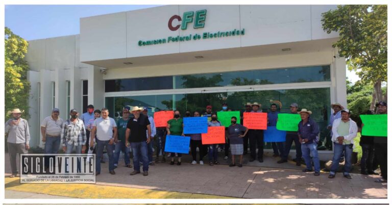 Habitantes de Tuzantla se manifiestan en la CFE Huetamo por las constantes fallas en el servicio y los altos costos